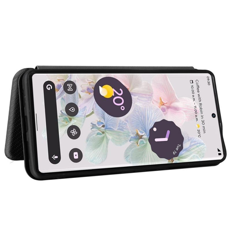 Flip Cover Google Pixel 7 Pro Fibre Carbone