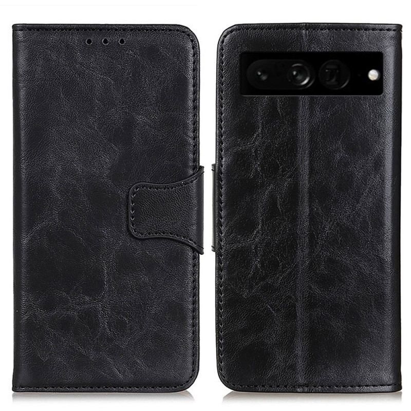 Housse Google Pixel 7 Pro Cuir Fendu Fermoir Réversible