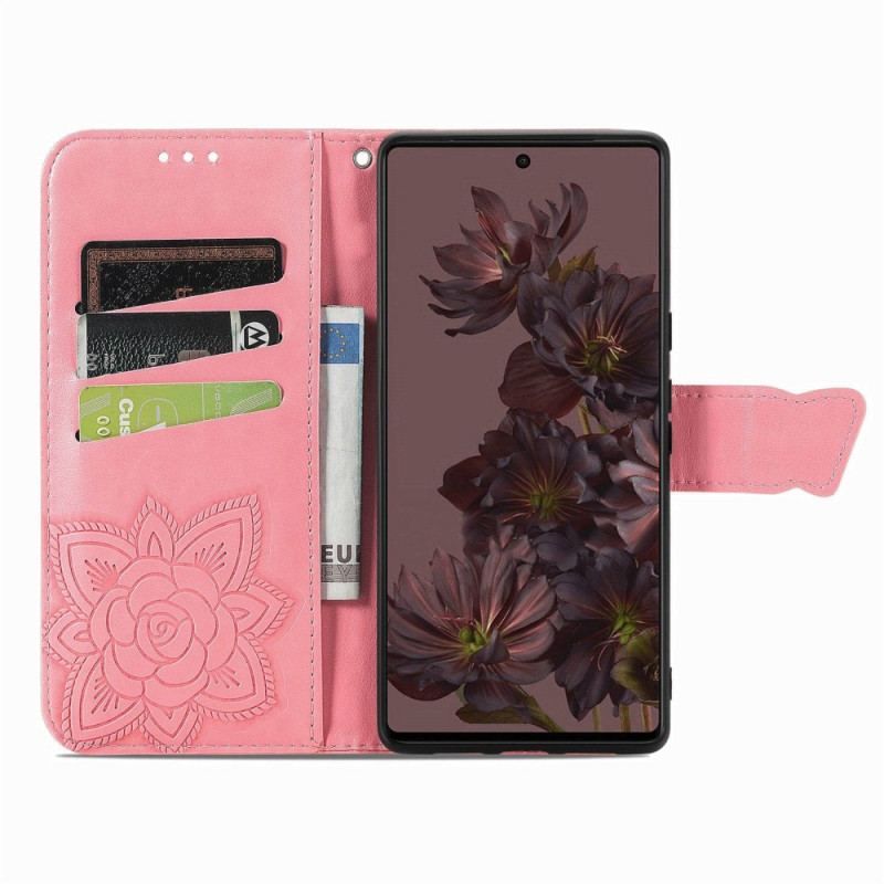 Housse Google Pixel 7 Pro Papillon Baroque avec Lanière