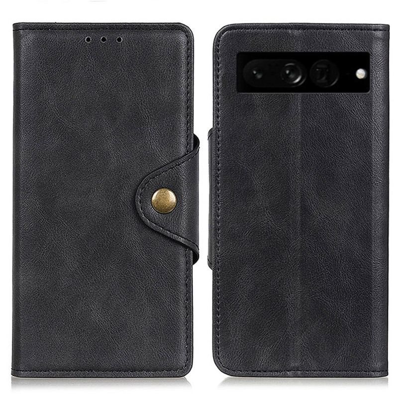 Housse Google Pixel 7 Pro Simili Cuir Bouton Magnétique