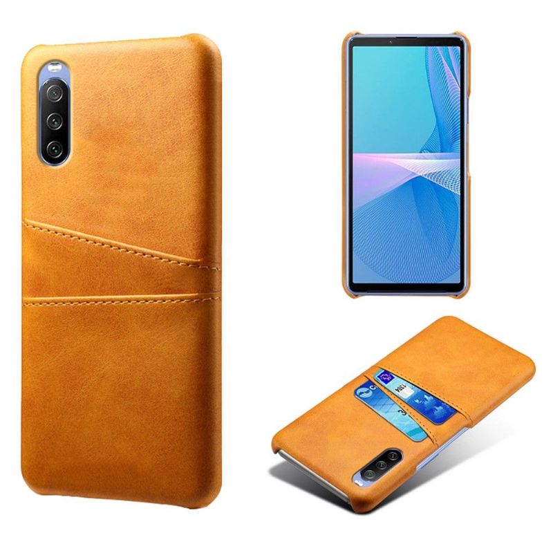 Coque Sony Xperia 10 III effet cuir porte cartes