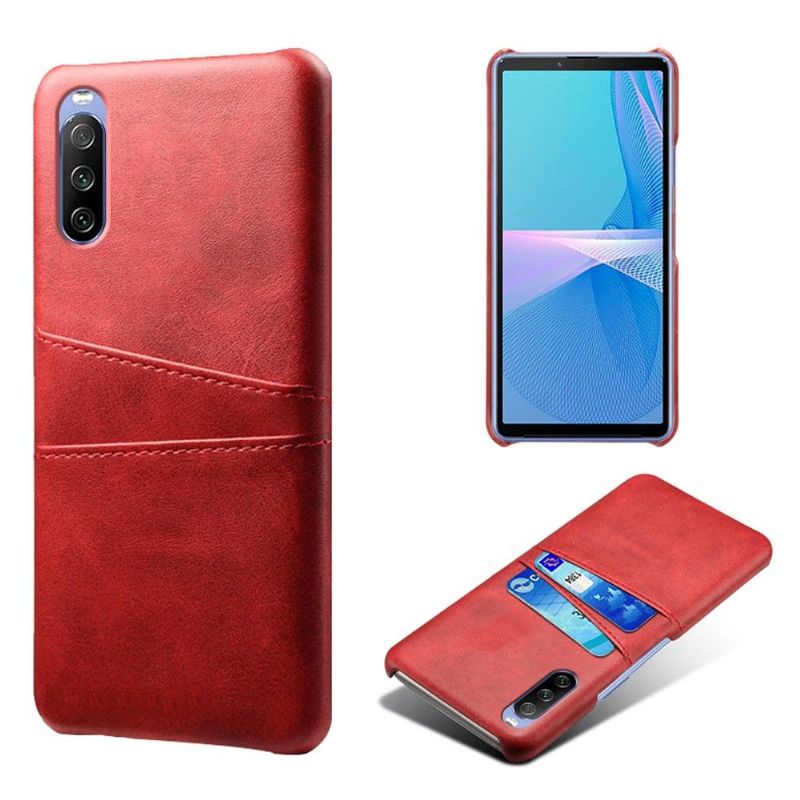 Coque Sony Xperia 10 III effet cuir porte cartes