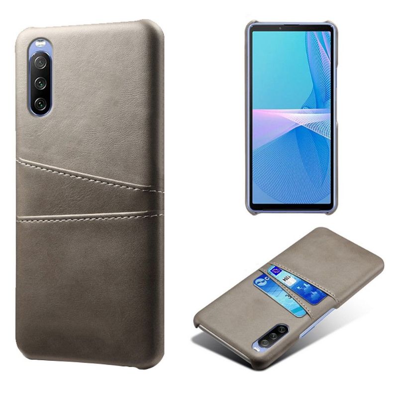 Coque Sony Xperia 10 III effet cuir porte cartes