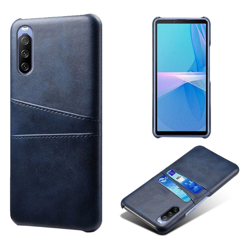 Coque Sony Xperia 10 III effet cuir porte cartes