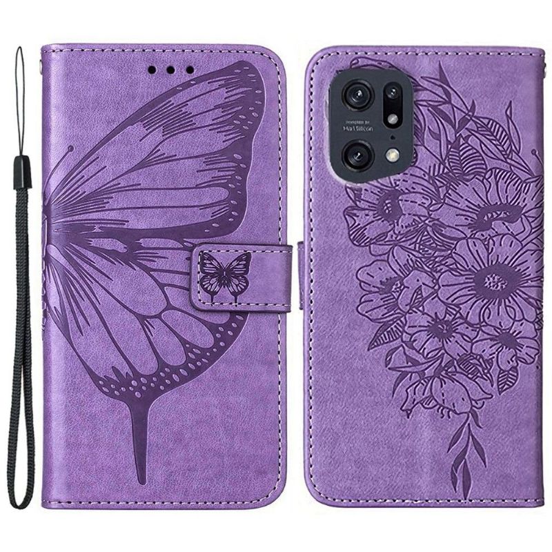 Housse Google Pixel 6a Papillon Fleur Porte-Cartes