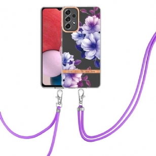 Coque Samsung Galaxy A13 à Cordon Florale