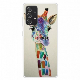 Coque Samsung Galaxy A13 Girafe Colorée