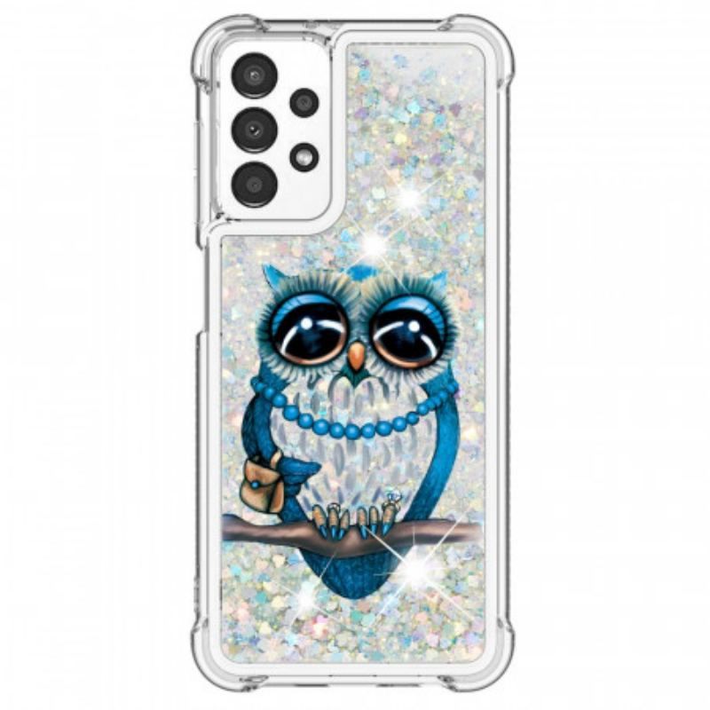 Coque Samsung Galaxy A13 Miss Hibou Paillettes