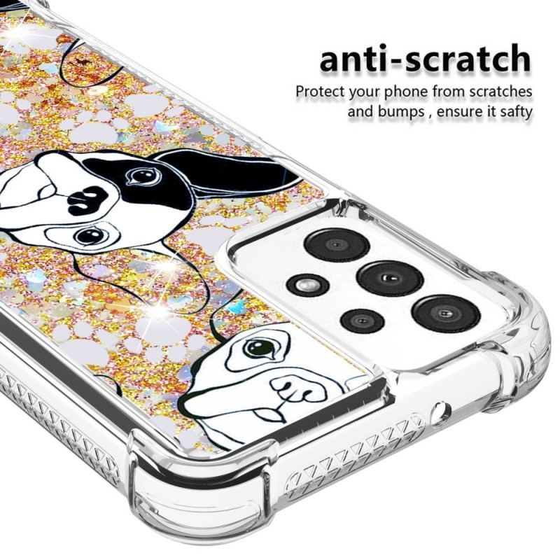 Coque Samsung Galaxy A13 Mr Chien Paillettes