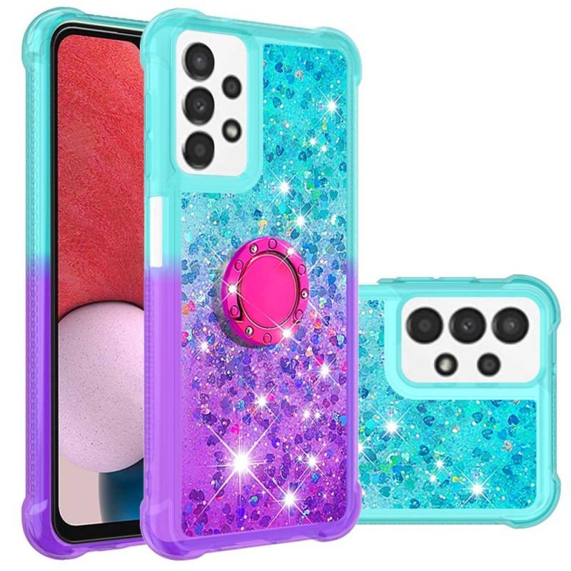 Coque Samsung Galaxy A13 Paillettes Anneau-Support