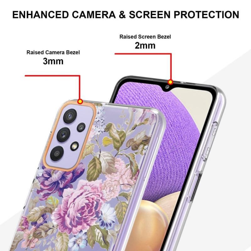 Coque Samsung Galaxy A13 Transparente Florale