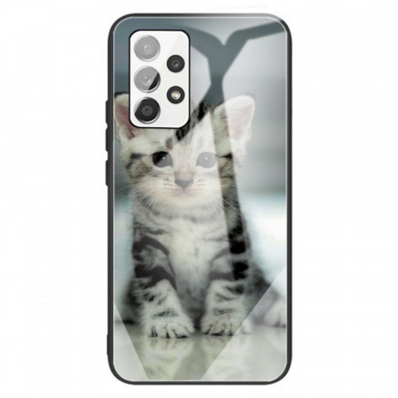 Coque Samsung Galaxy A13 Verre Trempé Chaton