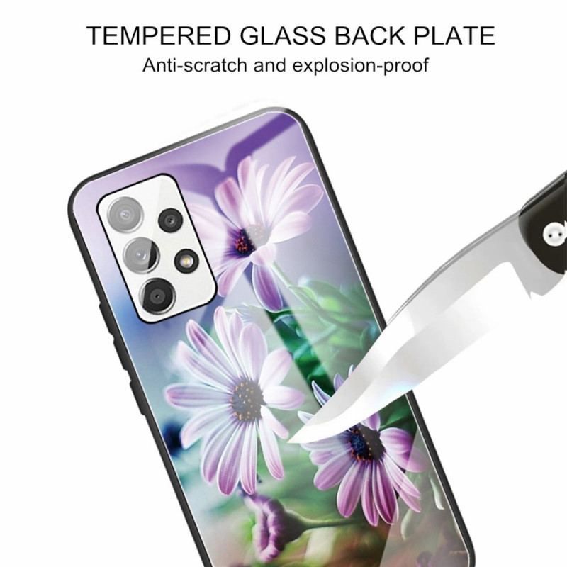 Coque Samsung Galaxy A13 Verre Trempé Fleurs