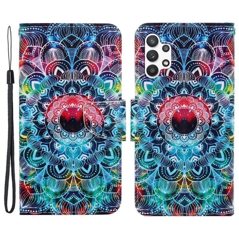 Housse Samsung Galaxy A13 Flashy Mandala à Lanière