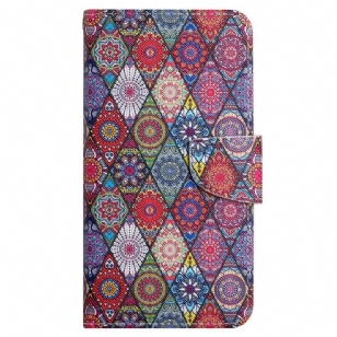 Housse Samsung Galaxy A13 Patchwork avec Lanière