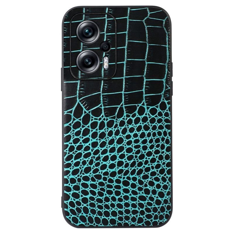 Coque Poco X4 GT Cuir Véritable Texture Crocodile