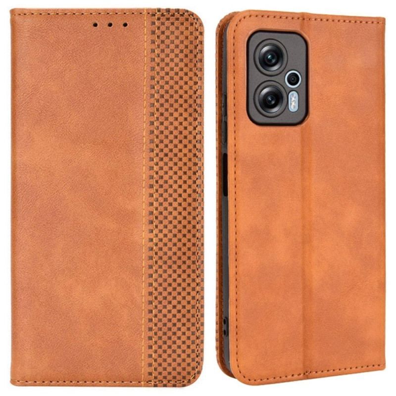 Flip Cover Poco X4 GT Style Cuir Stylisé