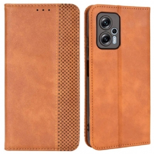 Flip Cover Poco X4 GT Style Cuir Stylisé