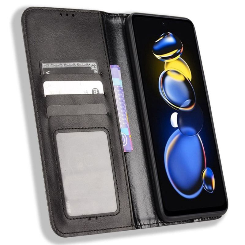 Flip Cover Poco X4 GT Style Cuir Stylisé