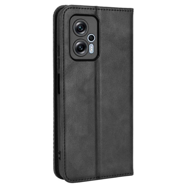 Flip Cover Poco X4 GT Style Cuir Stylisé