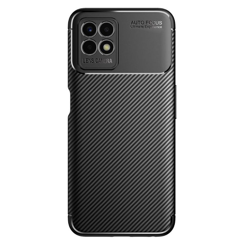 Coque Realme 8i style fibre de carbone