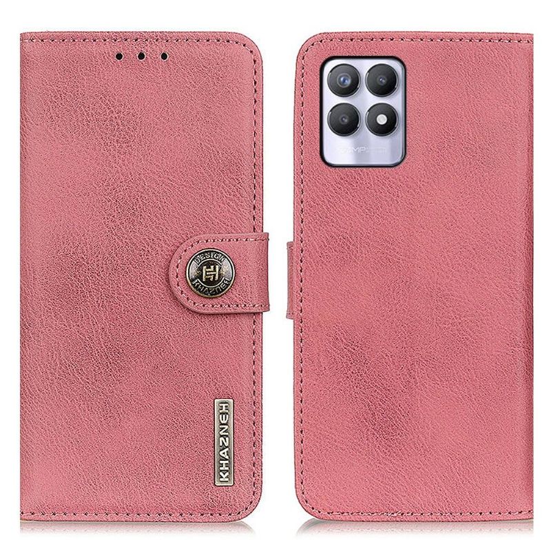 Housse Realme 8i KHAZNEH Effet Cuir Porte-Cartes