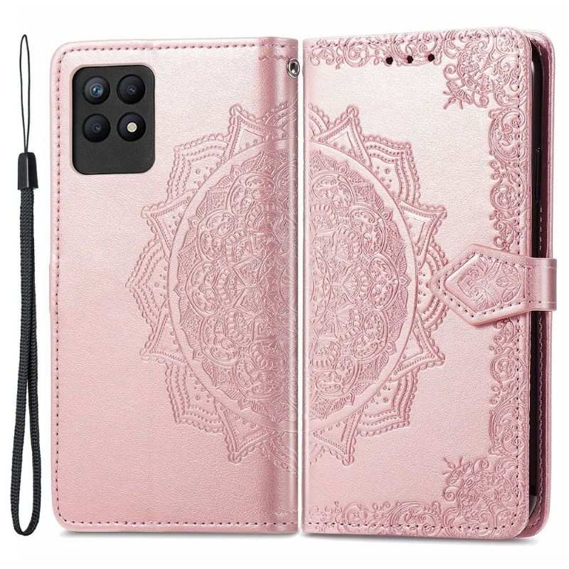 Housse Realme 8i Mandala relief en simili cuir