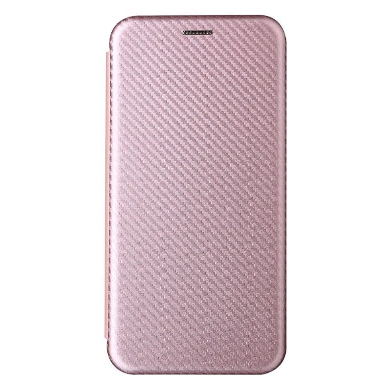 Housse Realme 8i simili cuir fibre de carbone