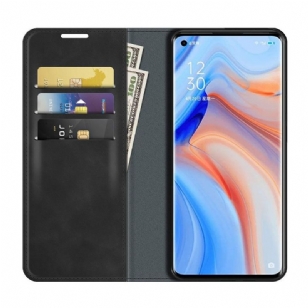 Étui Oppo Find X3 Neo simili cuir fonction stand