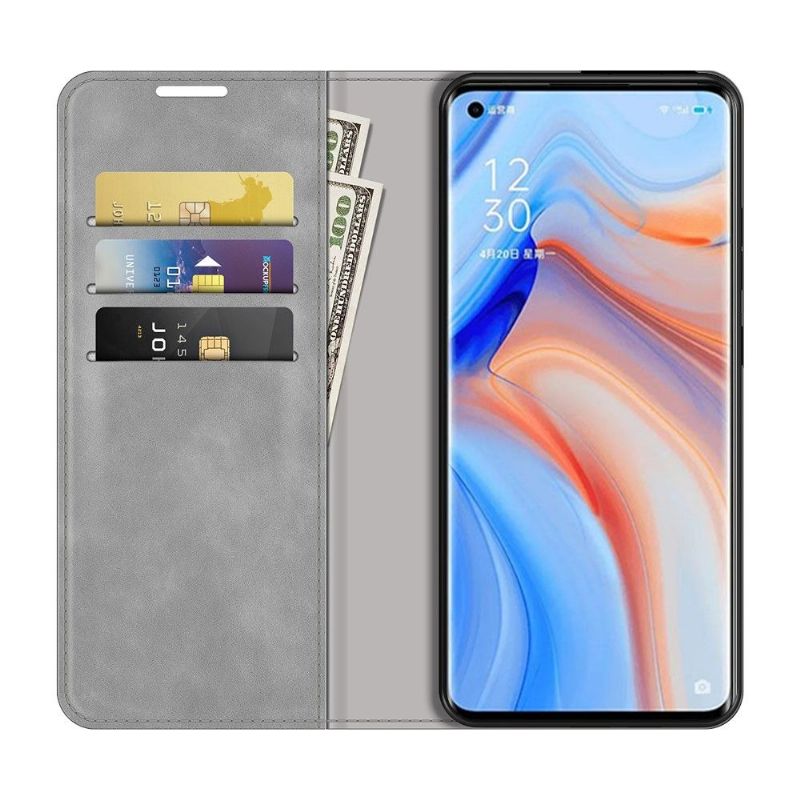 Étui Oppo Find X3 Neo simili cuir fonction stand