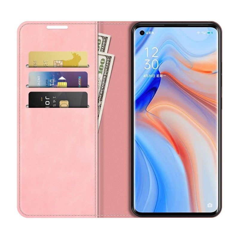 Étui Oppo Find X3 Neo simili cuir fonction stand