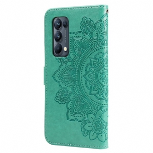 Housse Oppo Find X3 Neo porte-cartes fleurs