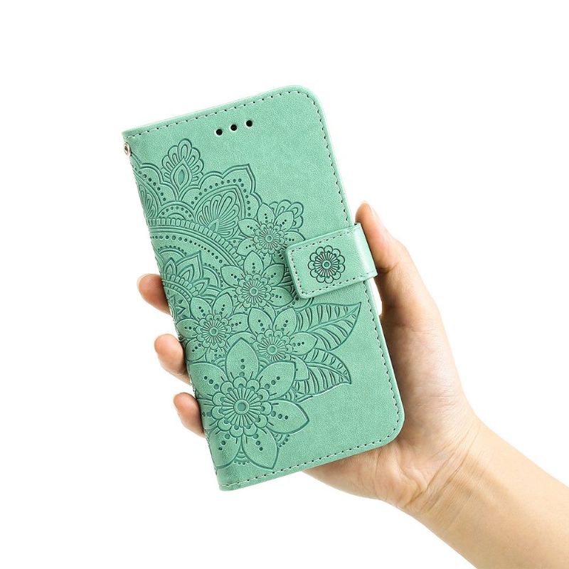 Housse Oppo Find X3 Neo porte-cartes fleurs