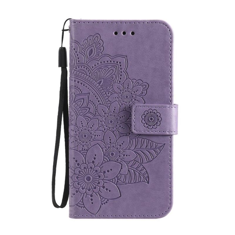 Housse Oppo Find X3 Neo porte-cartes fleurs