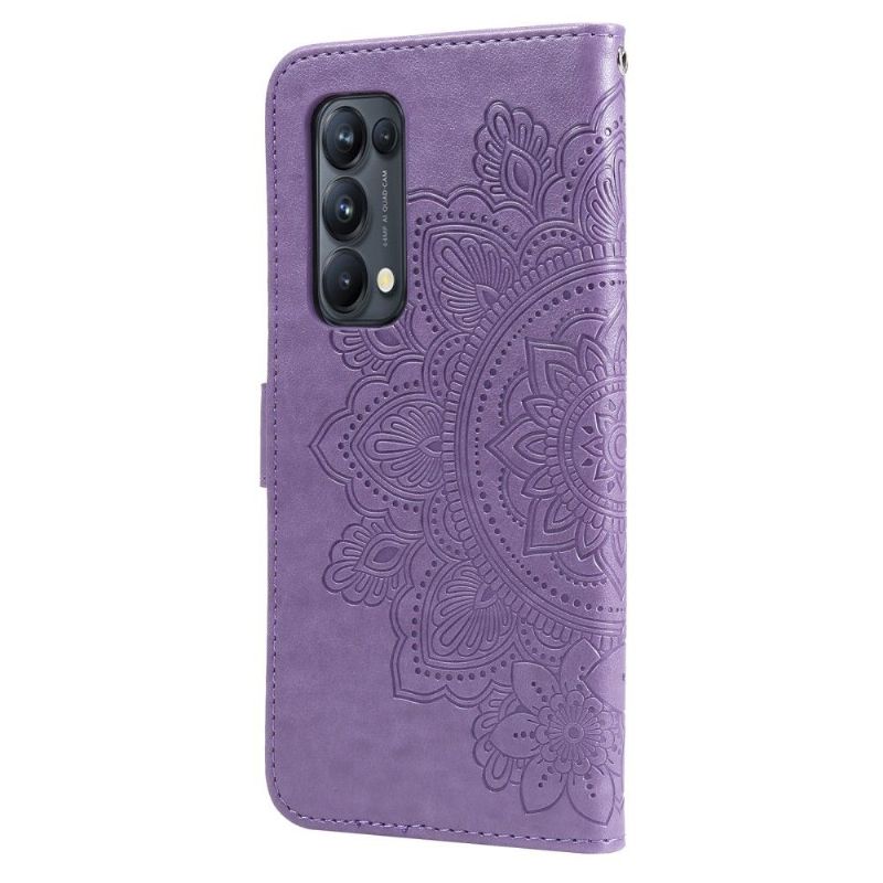 Housse Oppo Find X3 Neo porte-cartes fleurs