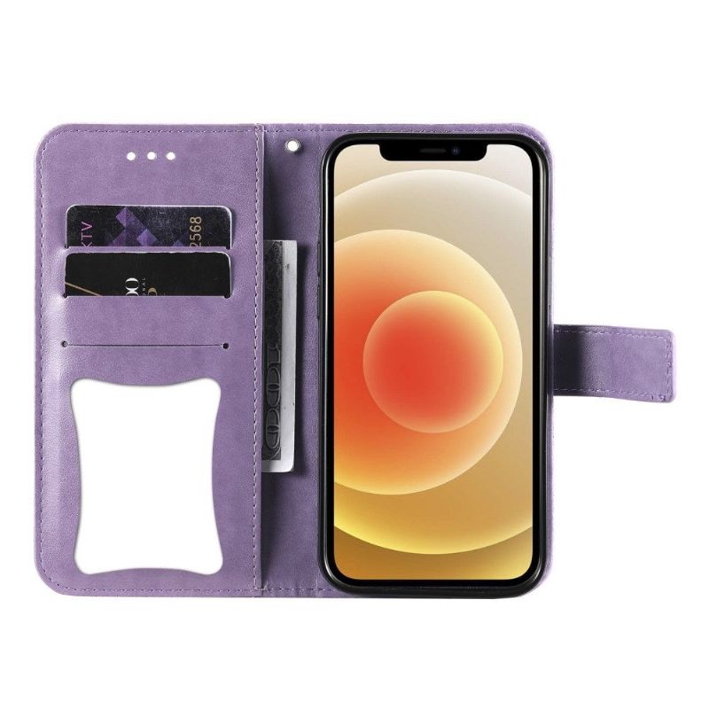 Housse Oppo Find X3 Neo porte-cartes fleurs