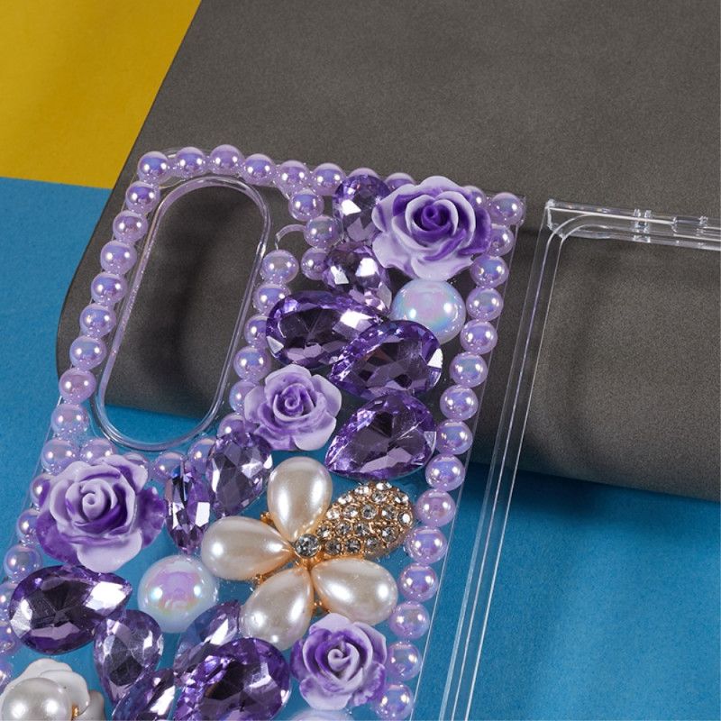 Coque Samsung Galaxy Z Fold 5 Breloques Fleurs