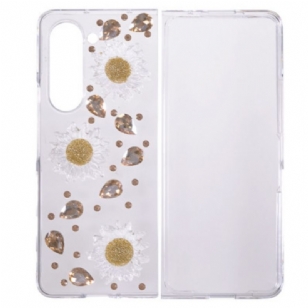 Coque Samsung Galaxy Z Fold 5 Breloques Marguerites