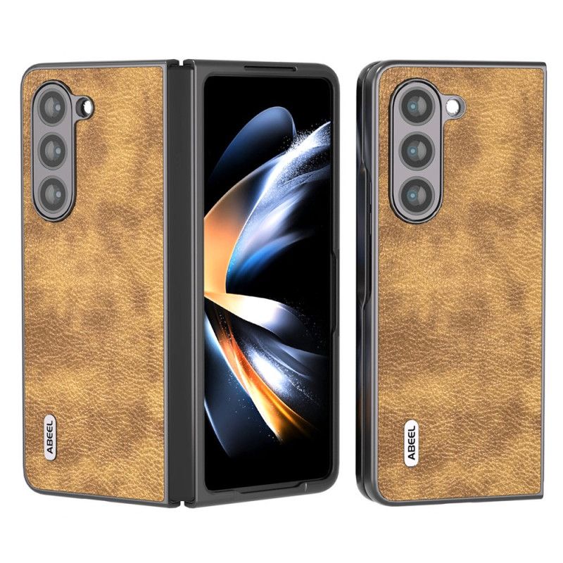 Coque Samsung Galaxy Z Fold 5 Simili Cuir Litchi ABEEL