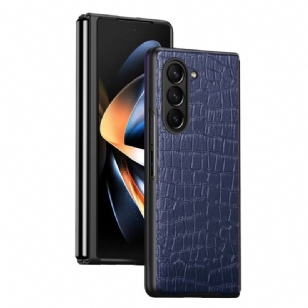 Coque Samsung Galaxy Z Fold 5 Style Cuir Crocodile