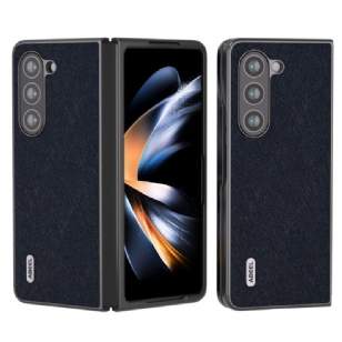 Coque Samsung Galaxy Z Fold 5 Vrai Cuir Tissé ABEEL