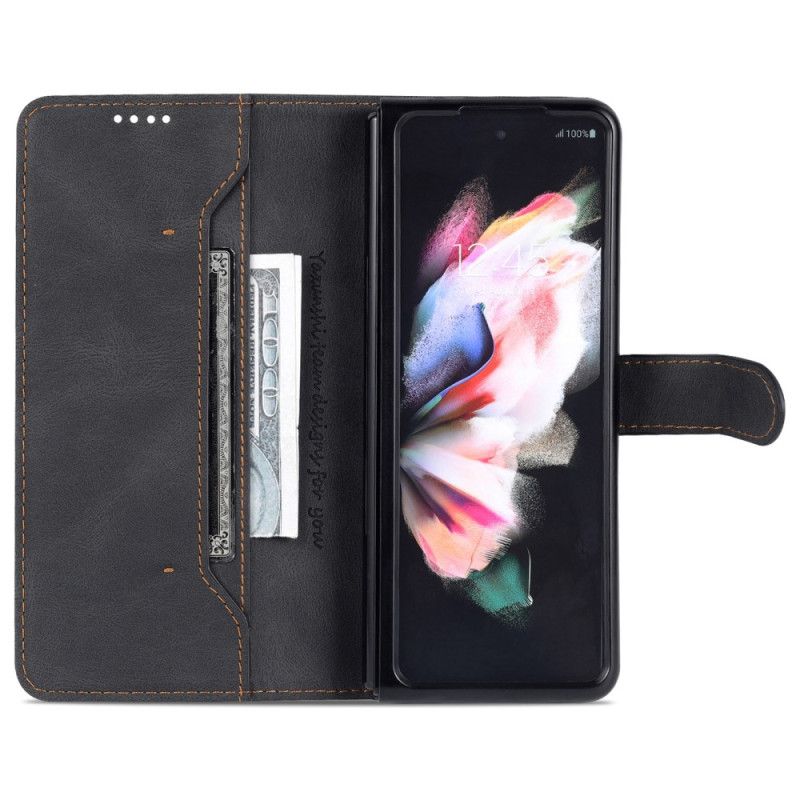 Housse Samsung Galaxy Z Fold 5 Effet Cuir AZNS