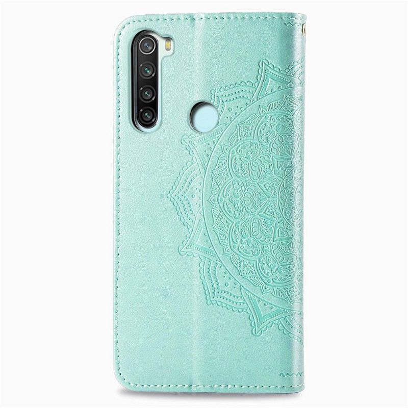 Housse Xiaomi Redmi Note 8 2021 / 2019 Mandala relief en simili cuir