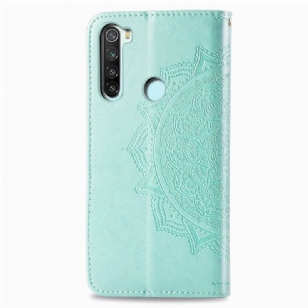 Housse Xiaomi Redmi Note 8 2021 / 2019 Mandala relief en simili cuir