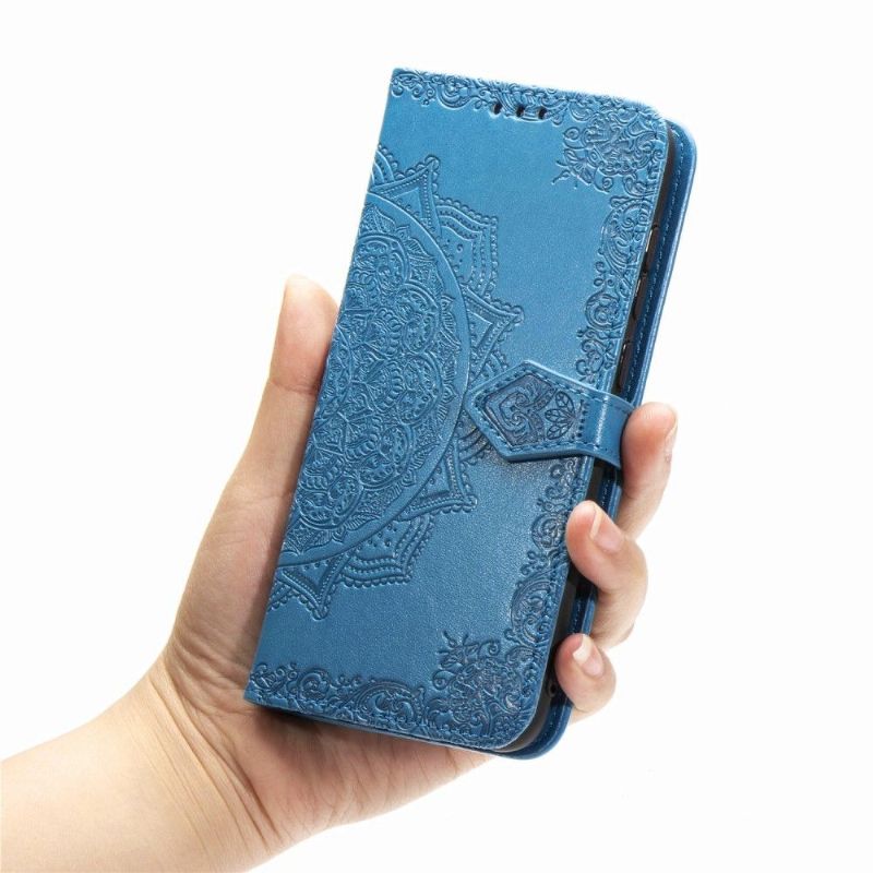 Housse Xiaomi Redmi Note 8 2021 / 2019 Mandala relief en simili cuir