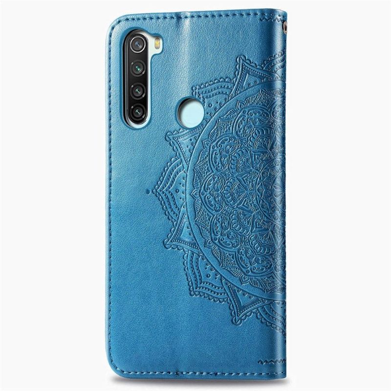 Housse Xiaomi Redmi Note 8 2021 / 2019 Mandala relief en simili cuir