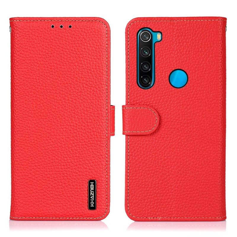 Housse Xiaomi Redmi Note 8 2021 Cuir Grainé KHAZNEH