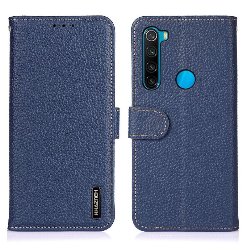 Housse Xiaomi Redmi Note 8 2021 Cuir Grainé KHAZNEH