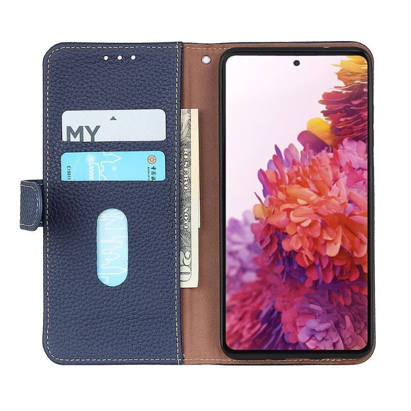 Housse Xiaomi Redmi Note 8 2021 Cuir Grainé KHAZNEH