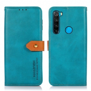 Housse Xiaomi Redmi Note 8 2021 KHAZNEH Bicolore simili cuir